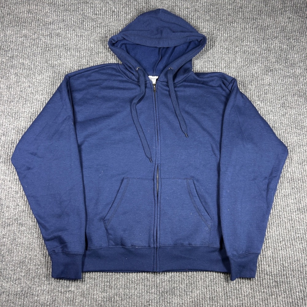 Mission Ridge Hoodie Mens M Blue Full Zip‎ Hoodie Sweatshirt  RN 67227